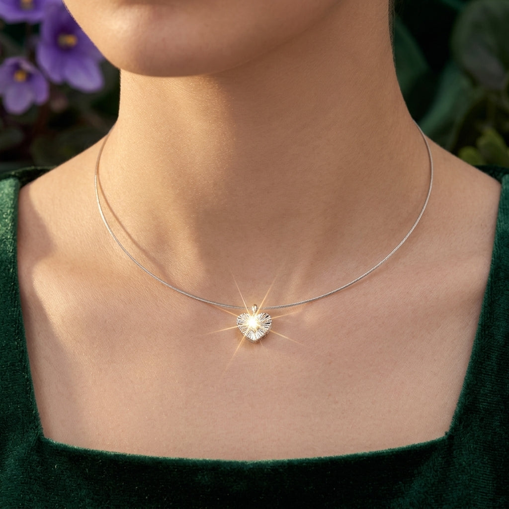 Girocollo Nude oro bianco 375/1000 e diamante KGLB 1428 COMETE|bonini-gioielli