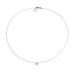 Girocollo Nude oro bianco 375/1000 e diamante KGLB 1428 COMETE|bonini-gioielli