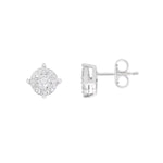 Orecchini oro bianco e diamanti ct 0,60 Rose di Diamanti COMETE|bonini-gioielli