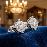 Orecchini oro bianco e diamanti ct 0,60 Rose di Diamanti COMETE|bonini-gioielli