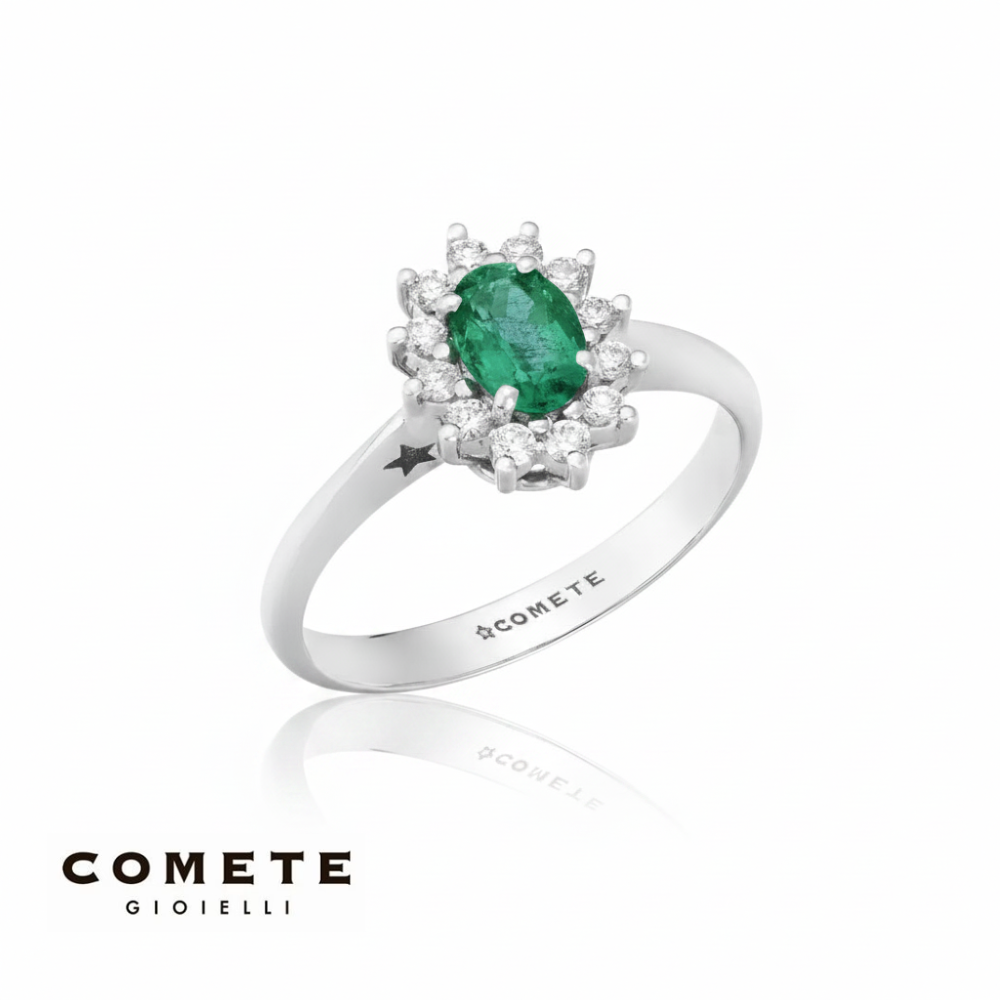 Anello smeraldo e diamanti COMETE ANB 2750 S2|bonini-gioielli