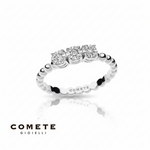 Anello Trilogy Diamanti Oro Bianco COMETE GIOIELLI|bonini-gioielli