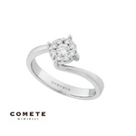 Anello oro bianco Rose di Diamante ANB 2758 COMETE|bonini-gioielli