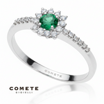 Anello Smeraldo e Diamanti Comete Contessa