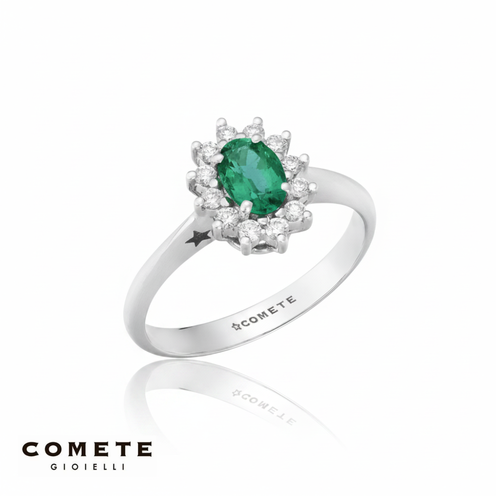 Anello smeraldo e diamanti COMETE ANB 2750 S3|bonini-gioielli