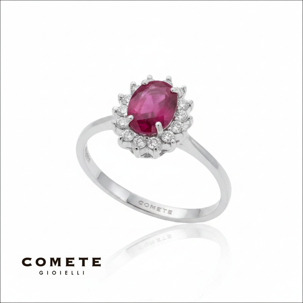 Anello Rubino e Diamanti COMETE GIOIELLI ANB 2570|bonini-gioielli
