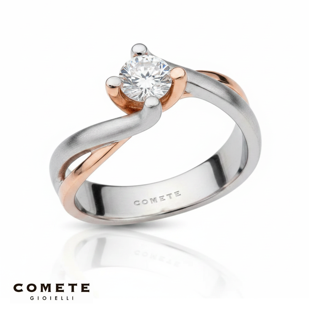 Anello COMETE Diamante ct 0,10: Promessa d'Amore Eterno|bonini-gioielli