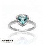 Anello Acquamarina e Diamanti Azzurra Prestige COMETE|bonini-gioielli