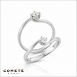 Anello Solitario Oro Bianco Identity COMETE|bonini-gioielli
