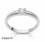 Anello Oro bianco Diamante Solitario Comete Gioielli