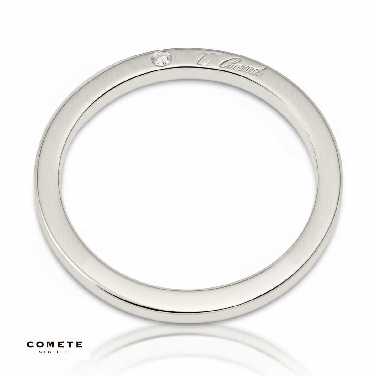 Fedina Oro Bianco con Diamante ANB 927|bonini-gioielli