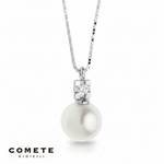 Collana Oro Bianco e Perla COMETE GIOIELLI|bonini-gioielli