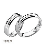 Fede Oro Bianco e Diamante COMETE Tristano e Isotta|bonini-gioielli