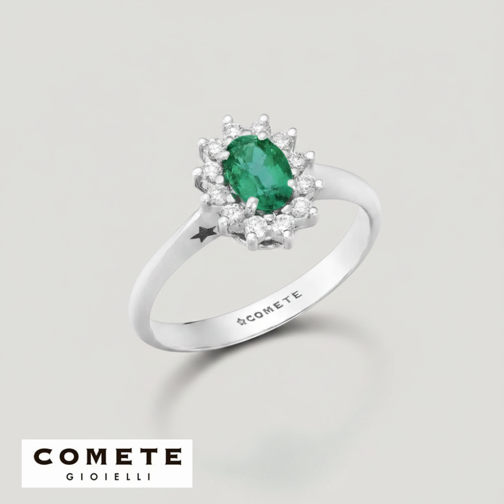 Anello smeraldo e diamanti Comete ANB 2750 S1|bonini-gioielli