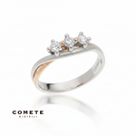 Anello oro Trilogy bicolore Diamanti ct 0.30 COMETE ANB 2578|bonini-gioieili