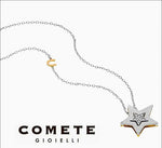 Collana Stella Oro Bianco e Diamanti COMETE GLB 1447|bonini-gioielli