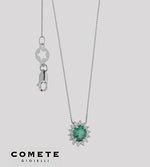 Collana Oro Smeraldo e Diamanti COMETE GLB 1569|bonini-gioielli