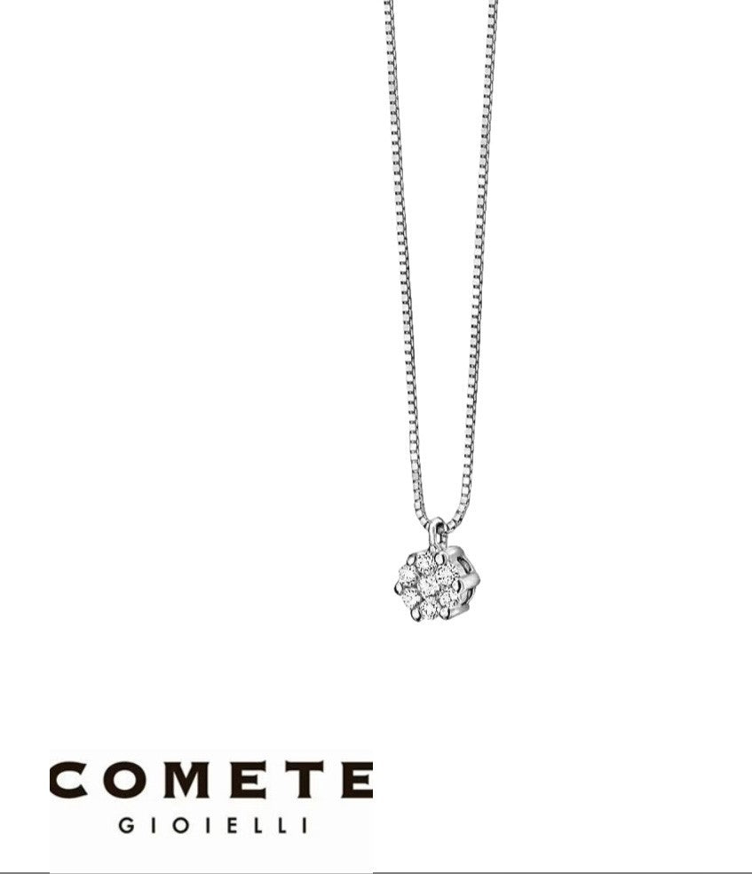 Collana Oro Bianco e Diamanti COMETE Gioielli|bonini-gioielli
