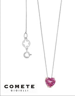 Girocollo Oro Bianco Topazio Rosa COMETE GLB1548 |bonini-gioielli
