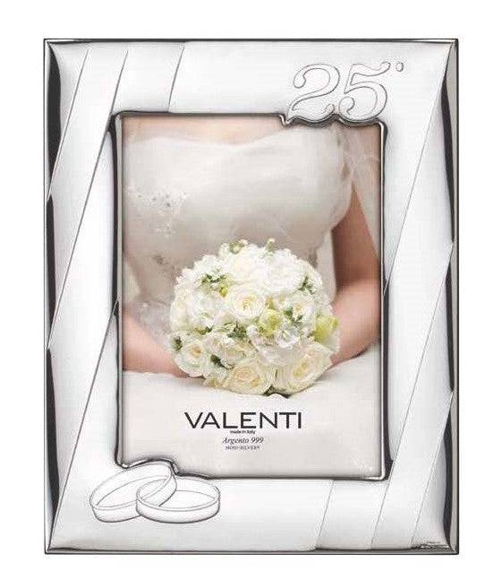 cornice anniversario 25° VALENTI 52087/4L 13x18 cm|bonini-gioielli