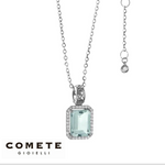 Collana con Acquamarina naturale e diamanti GLQ 250 COMETE |bonini-gioielli