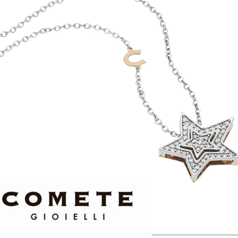Collana Stella Oro e Diamanti COMETE GIOIELLI GLB 1446|bonini-gioielli