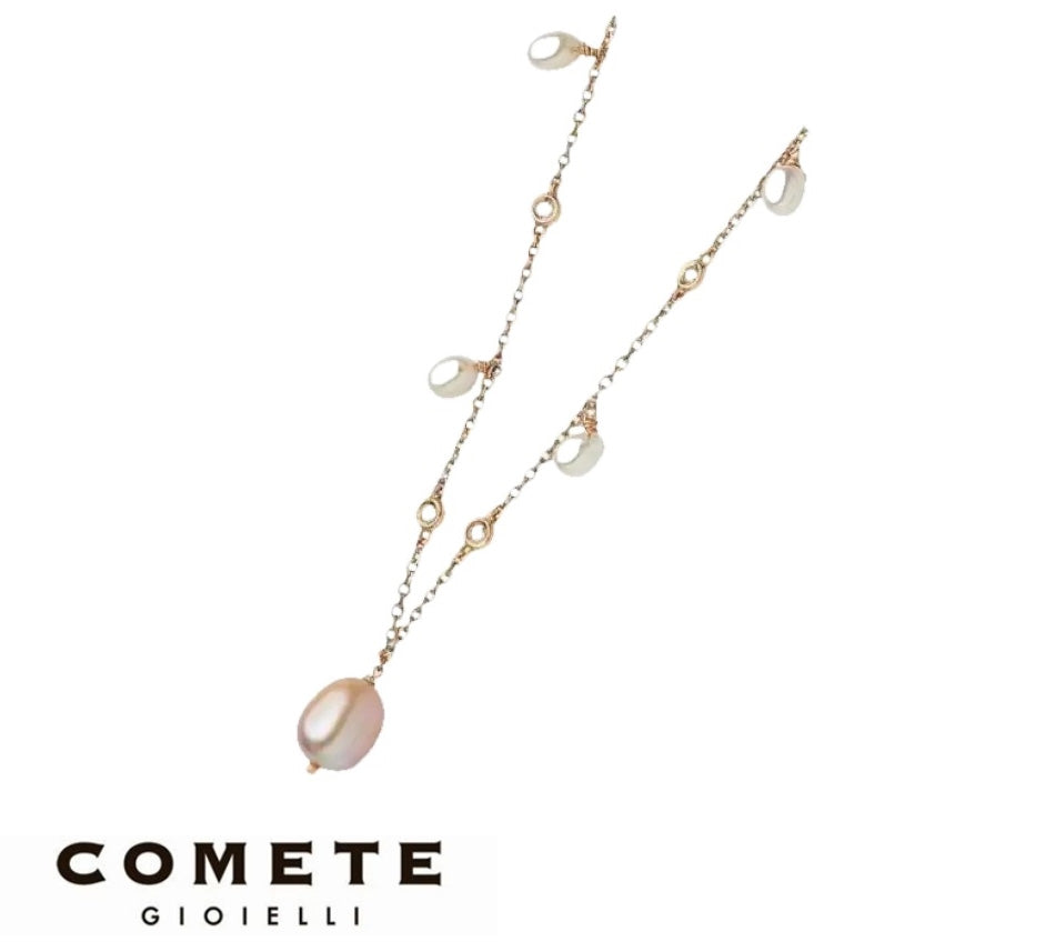 Collana COMETE Perle e Diamanti GLP 349|BONINI-GIOIELLI