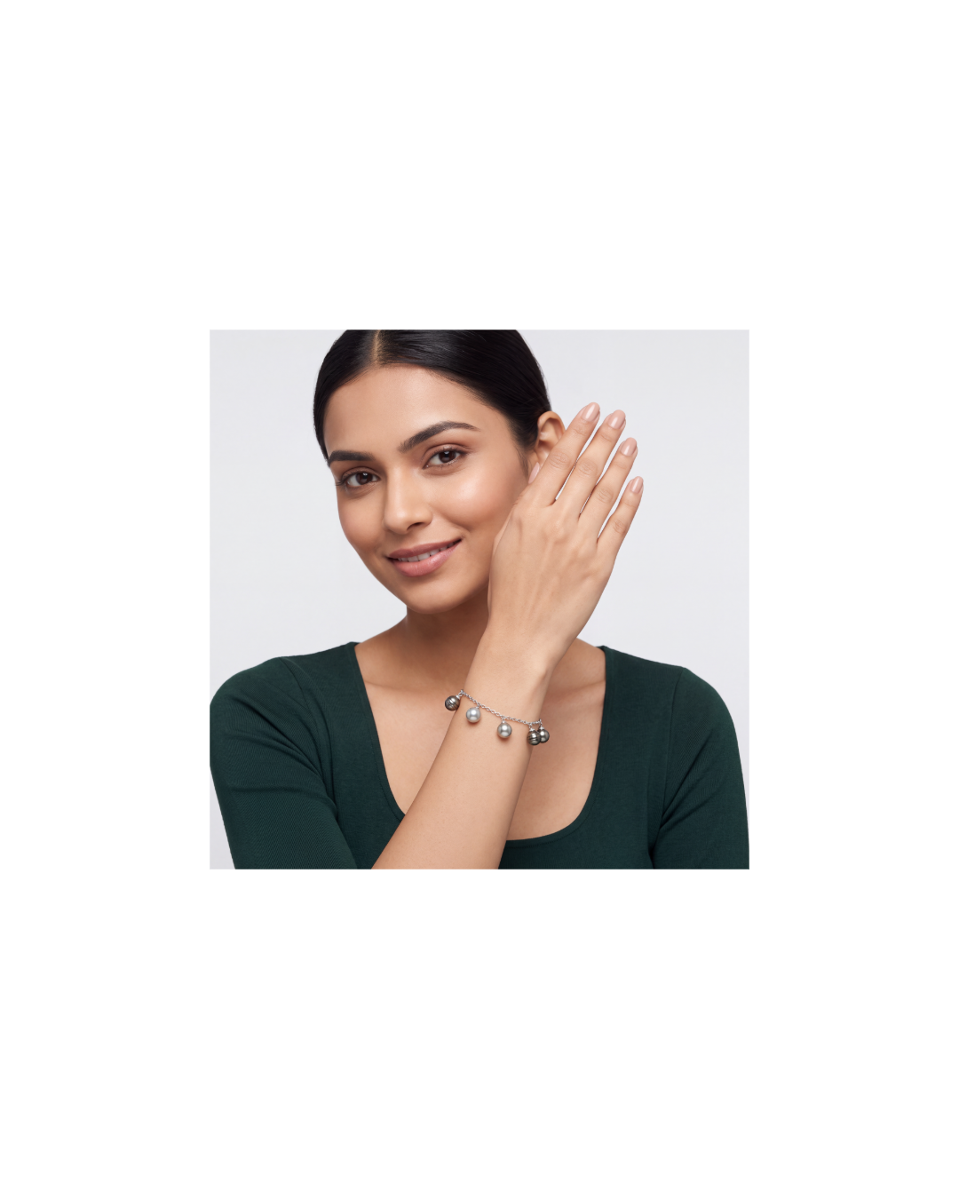 Bracciale Salvini Mambo oro bianco e perle Tahiti|bonini-gioielli