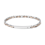 Bracciale uomo COMETE acciaio, PVD rosé, zircone Suits UBR 1081|bonini-gioielli