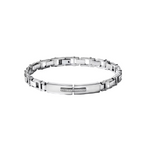 Bracciale uomo COMETE acciaio e diamanti UBR 366 Diamonds Label|bonini-gioielli