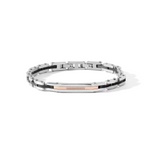 Bracciale uomo COMETE acciaio, PVD e diamanti Diamonds Label UBR 1284|bonini-gioielli