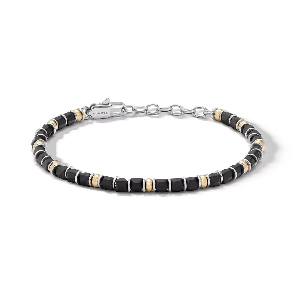 Bracciale Uomo acciaio PVD giallo ematite nera Mineral UBR 1327 COMETE|bonini-gioielli