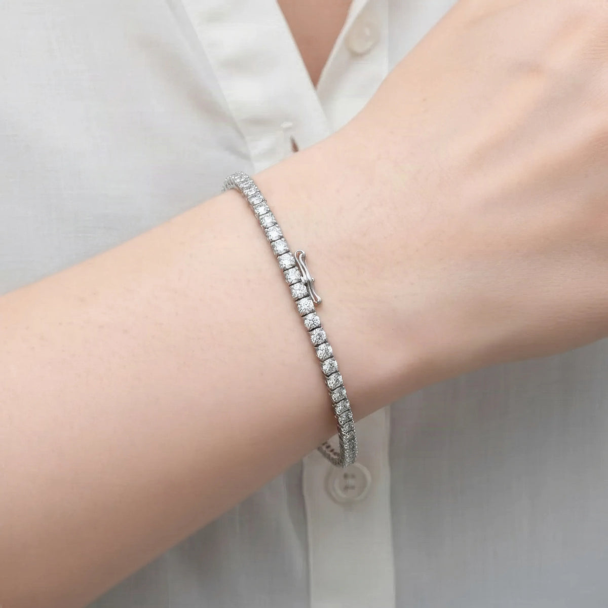 Bracciale argento tennis zirconi UBR 1376 COMETE GIOIELLI|bonini-gioielli