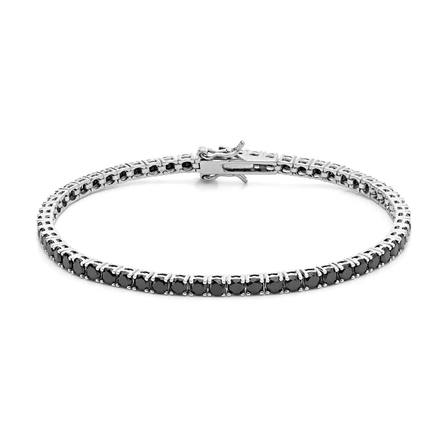 bracciale uomo comete tennis zirconi neri UBR 993|bonini-gioielli