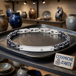 Bracciale uomo COMETE acciaio, ceramica e zircone UBR 1070|bonini-gioielli
