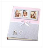 Album Foto Orsetto Sequenze Kids rosa grigio pois Made in Italy
