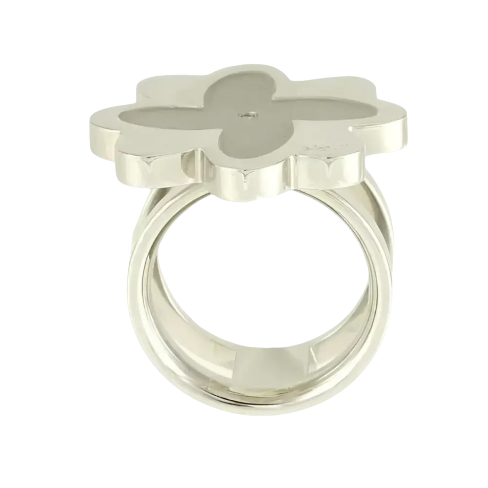 Anello in acciaio donna collezione Shape di Bliss con design di trifoglio argento