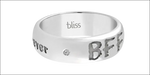 Anello in argento con incisioni BFF e forever, Fedina argento donna Best Friend Forever BLISS