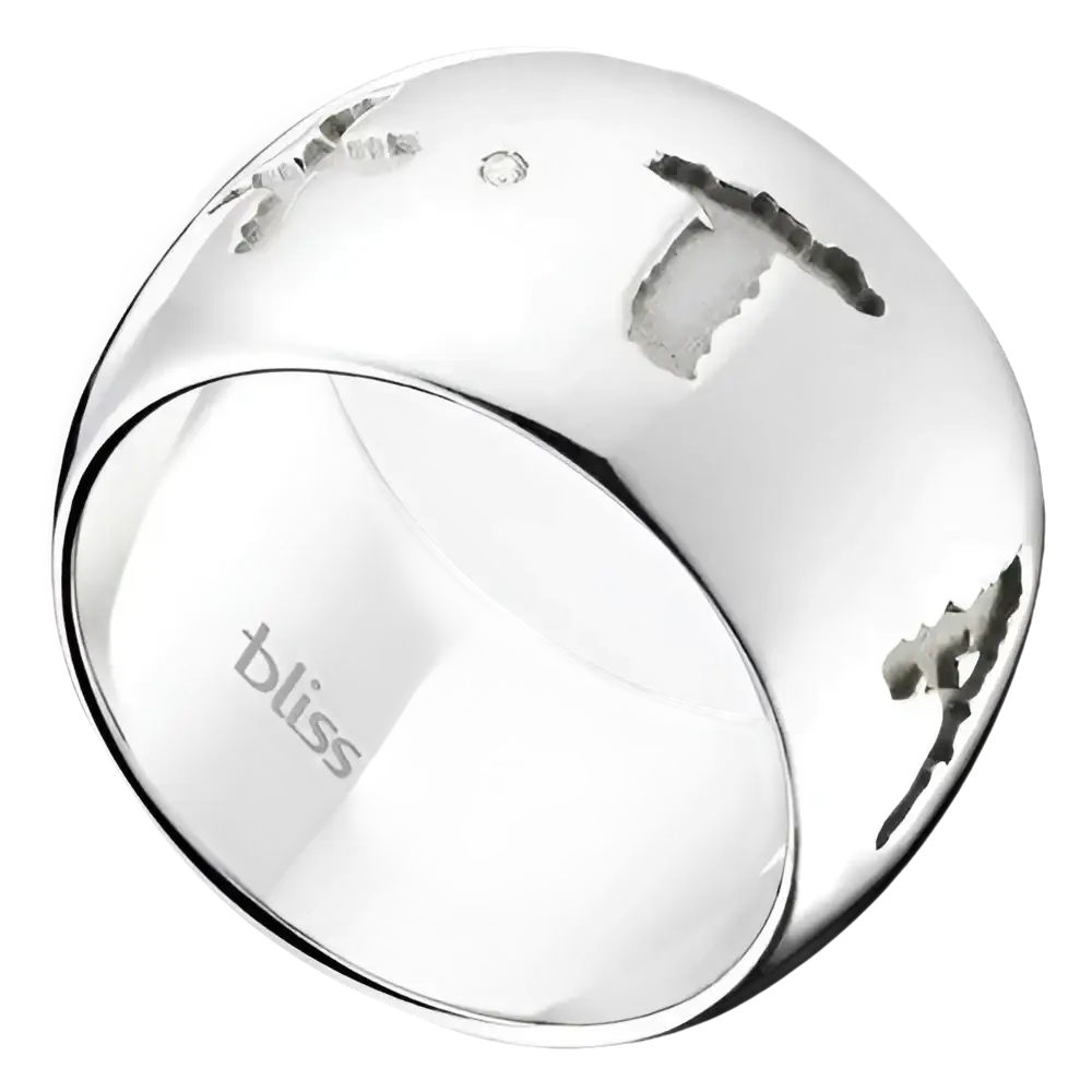 Anello argento TAOGDP di BLISS con design della mappa del mondo