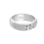 Anello Bliss Mi Piaci Tu in Argento con diamante e incisione I thumbs up U