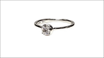 Anello Bliss Oro Bianco e Diamante 0.30 ct minimalista solitario