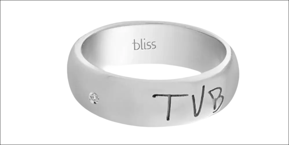 Fedina argento donna Ti Voglio Bene di BLISS con diamante e incisione elegante