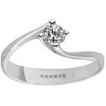 Anello Comete Diamante Pegni d’Amore con anello solitario in argento e diamante tondo brillante