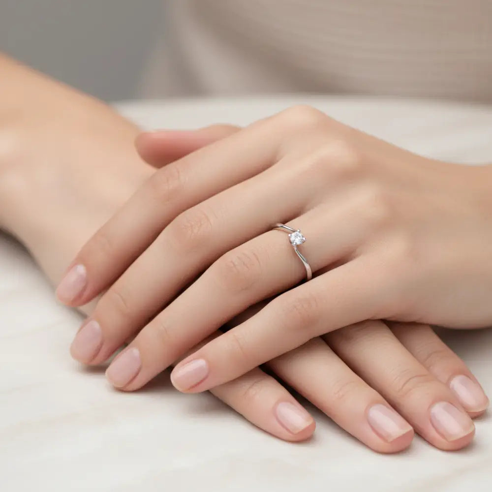 Anello COMETE diamante solitario ct 0,09 ANB 2034|bonini-gioielli