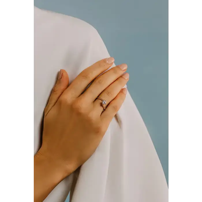 Anello COMETE diamante solitario ct 0,09 ANB 2034|bonini-gioielli