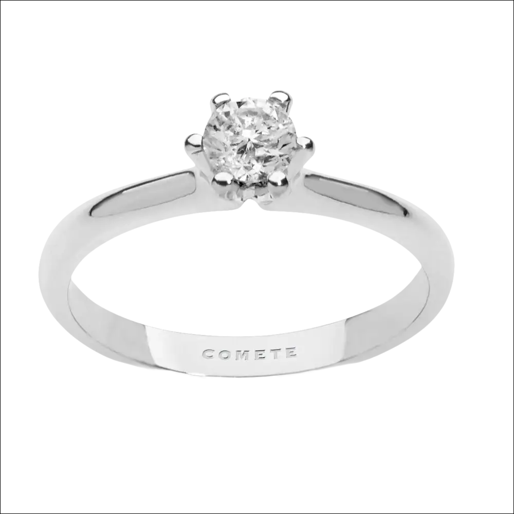 Anello COMETE solitario in argento con diamante ct 0,21 ANB 2087 elegante
