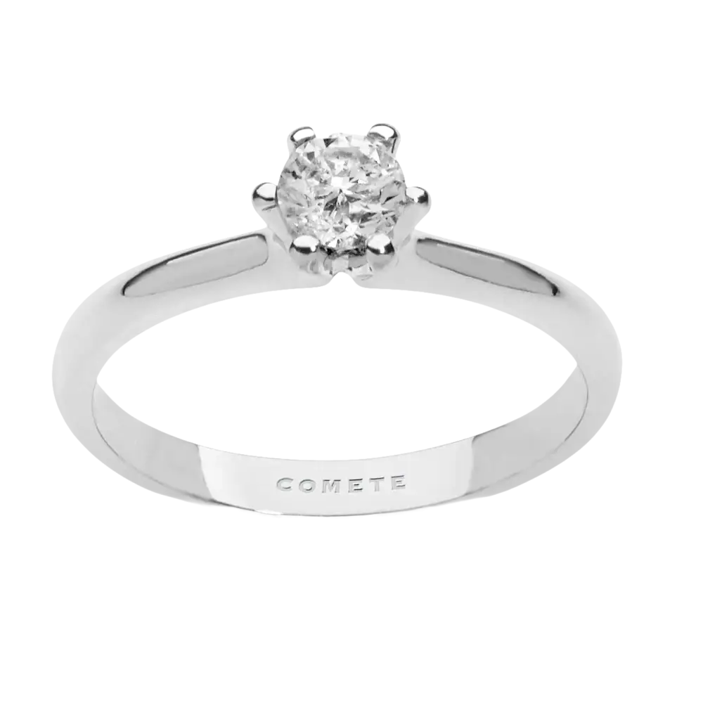 Anello COMETE solitario in argento con diamante ct 0,21 ANB 2087 elegante