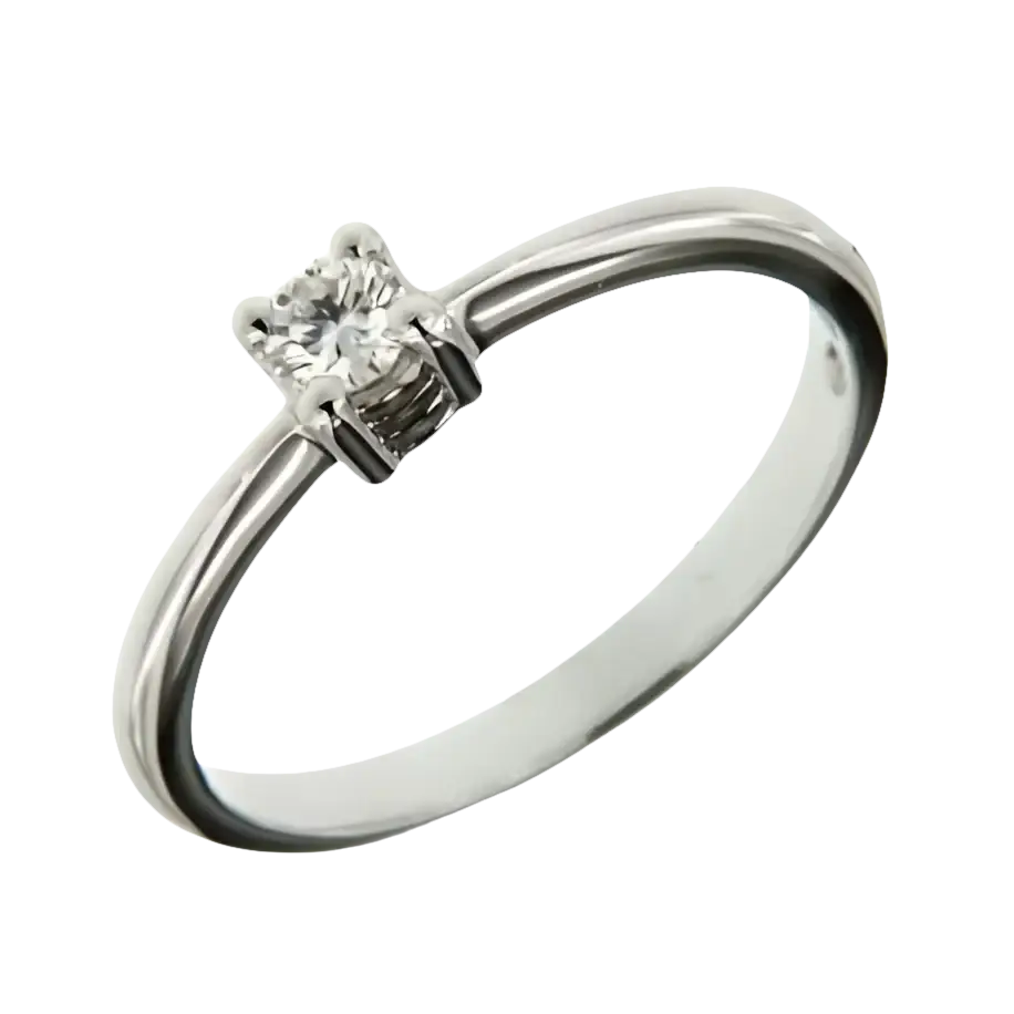 Anello con diamante solitario ct 0,16 YES di Salvini in argento