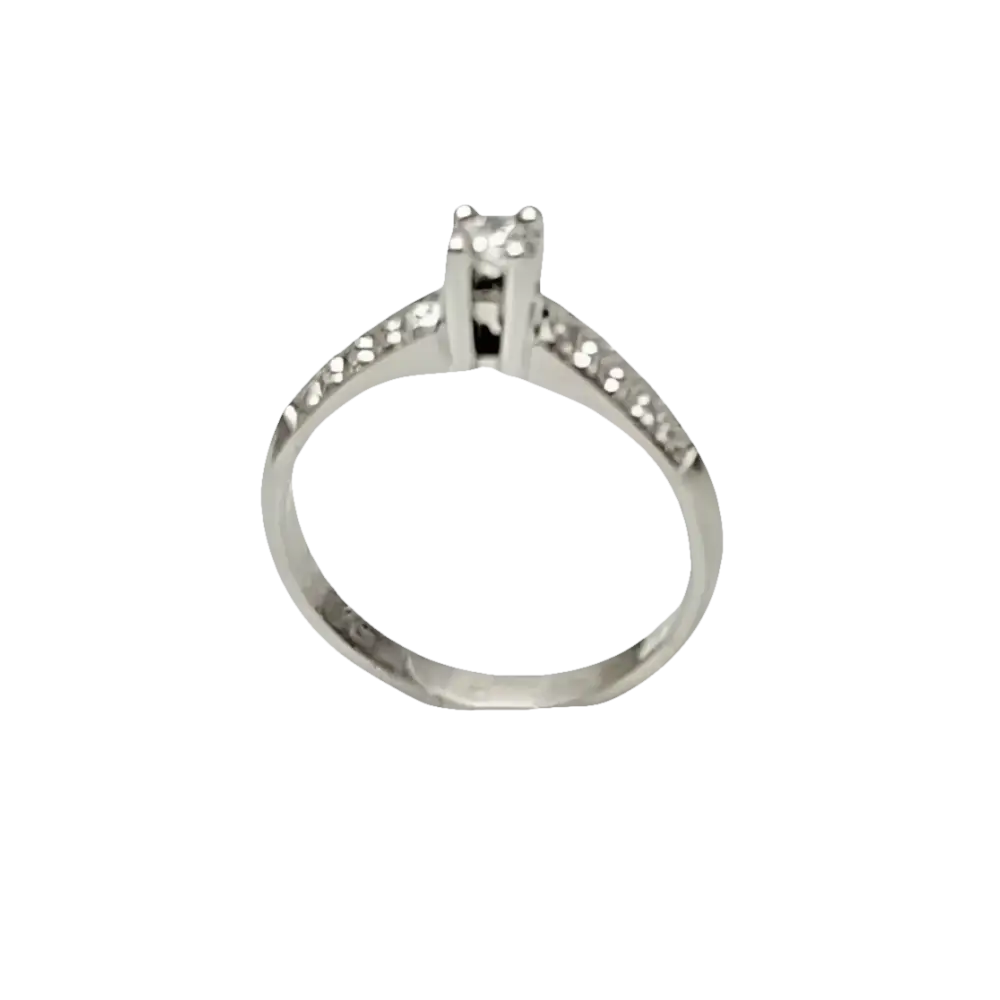 Anello da fidanzamento UNOAERRE in oro con diamante, elegante e prezioso