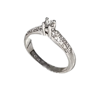 Anello da fidanzamento in oro e diamanti UNOAERRE con diamante argenteo